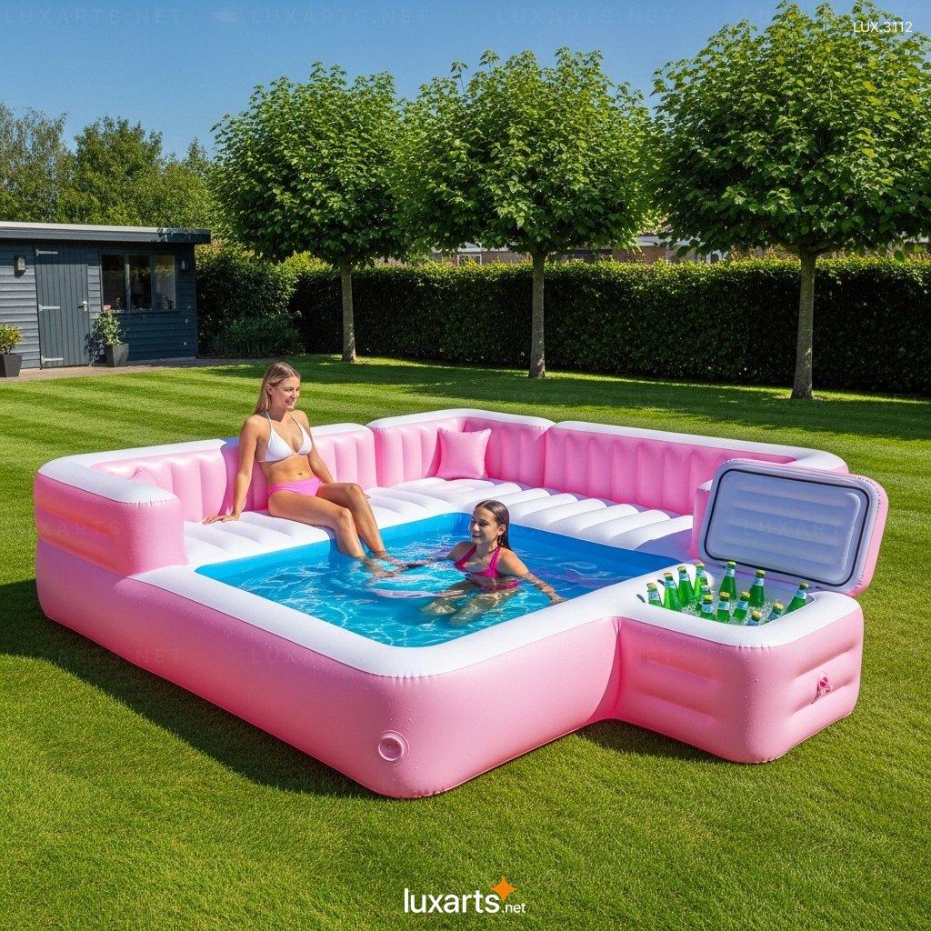 Inflatable Sofa Pools with Built-in Cooler – Comfort & Convenience Combined inflatable sofa pools with built in cooler 9