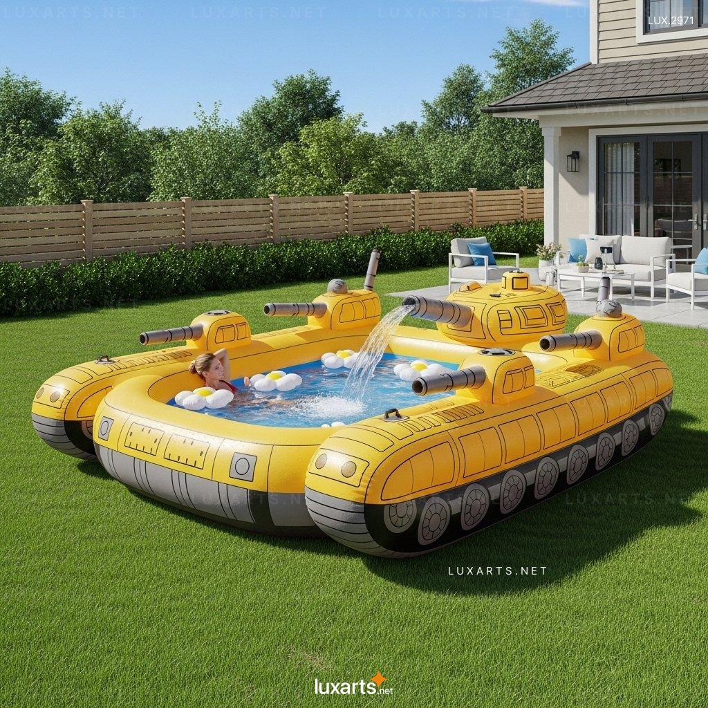 Inflatable Tank Shaped Pool – Large Military Style Swimming Pool for Summer inflatable tank pool 10