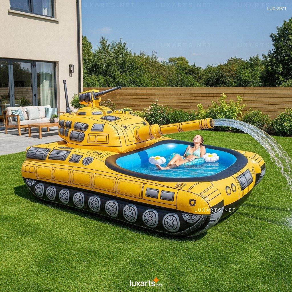 Inflatable Tank Shaped Pool – Large Military Style Swimming Pool for Summer inflatable tank pool 11