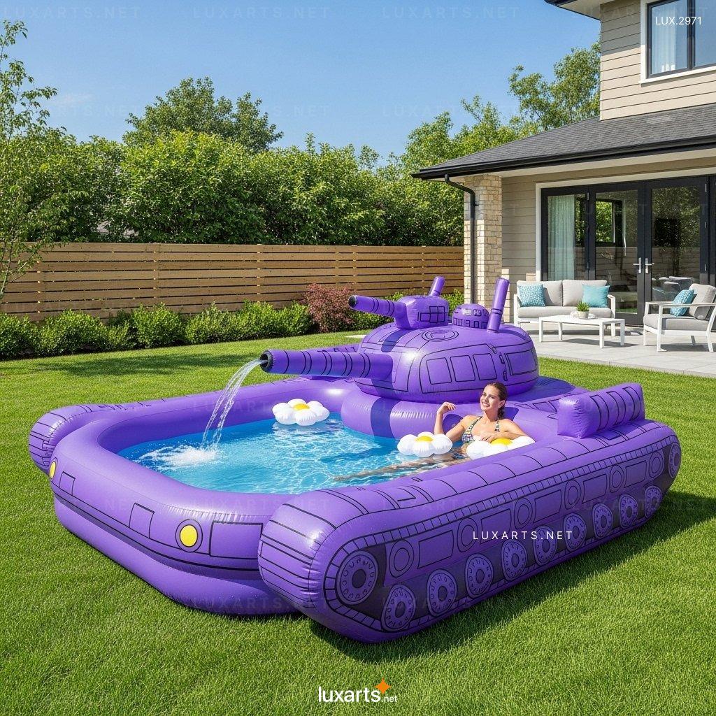 Inflatable Tank Shaped Pool – Large Military Style Swimming Pool for Summer inflatable tank pool 12