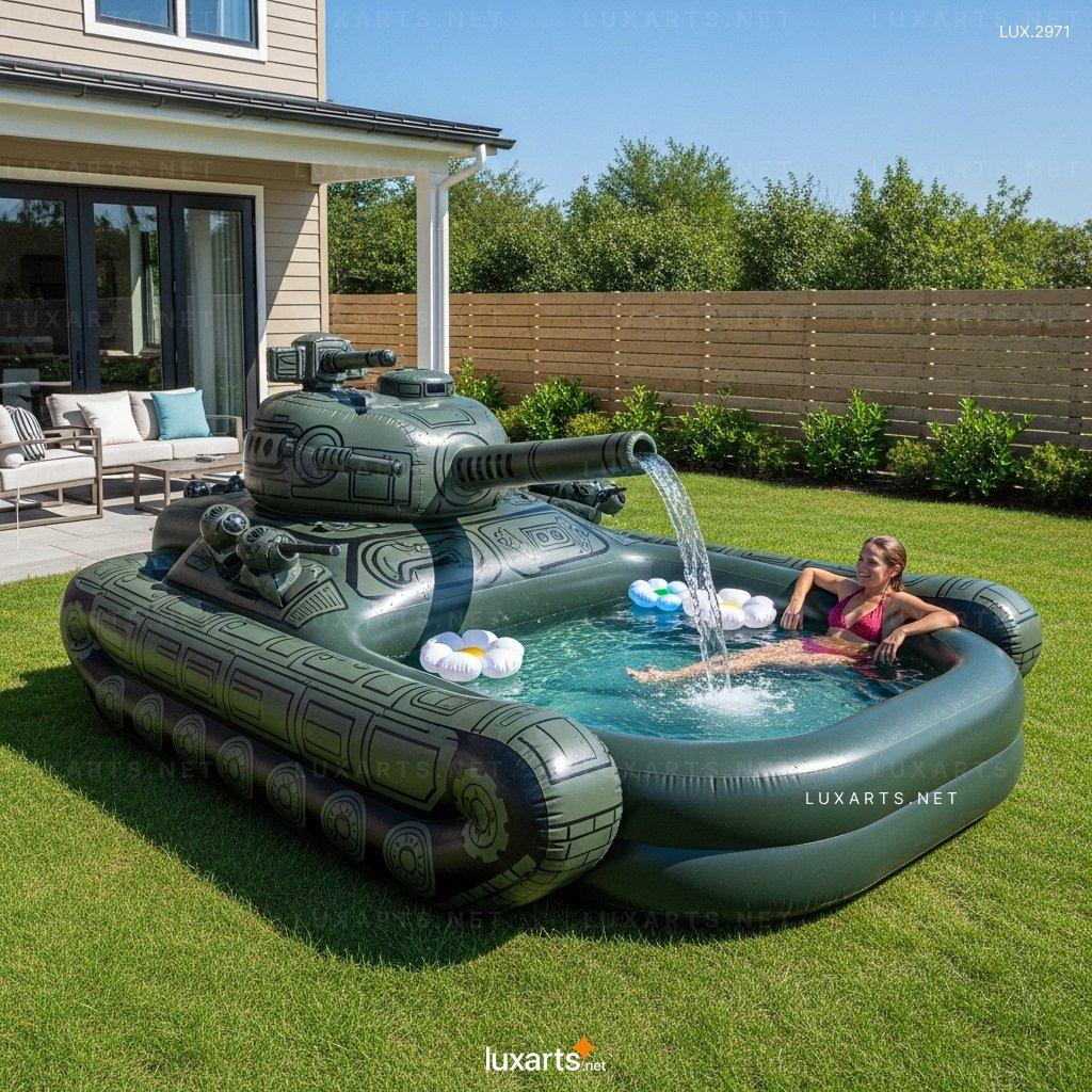 Inflatable Tank Shaped Pool – Large Military Style Swimming Pool for Summer inflatable tank pool 4