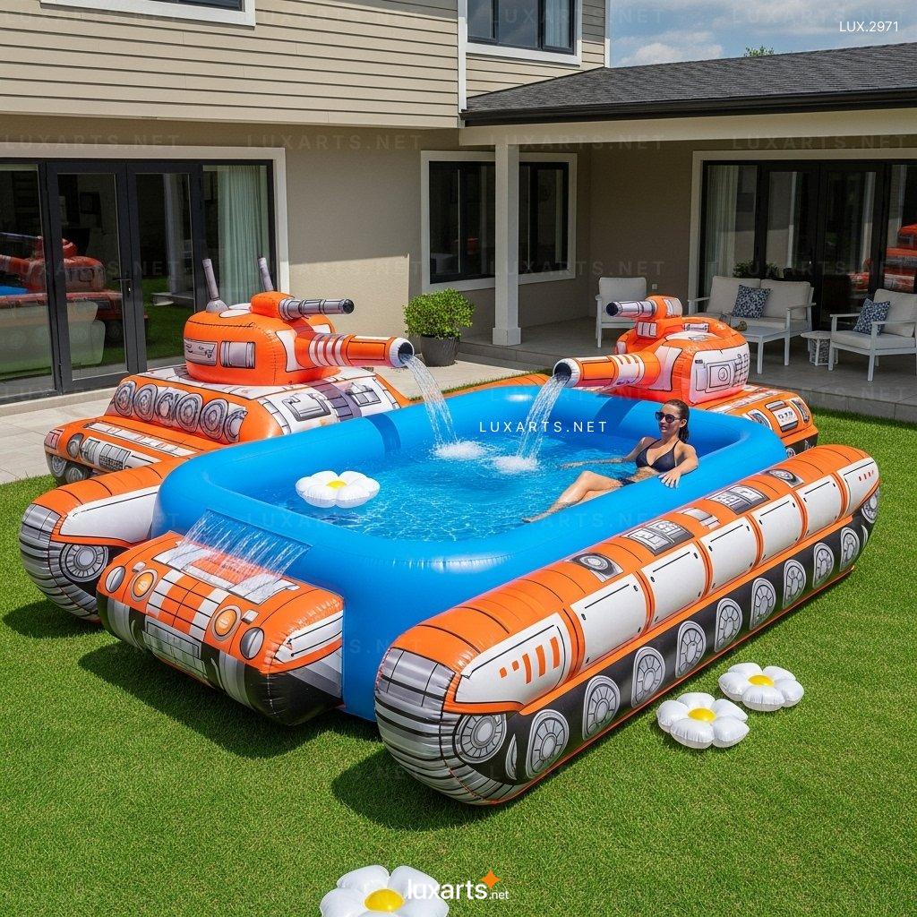 Inflatable Tank Shaped Pool – Large Military Style Swimming Pool for Summer inflatable tank pool 5