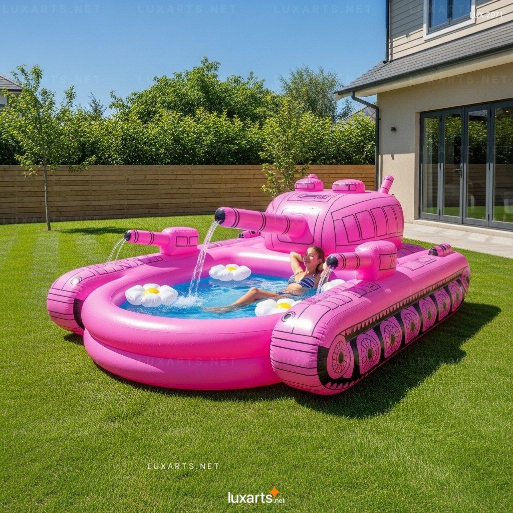 Inflatable Tank Shaped Pool – Large Military Style Swimming Pool for Summer inflatable tank pool 6