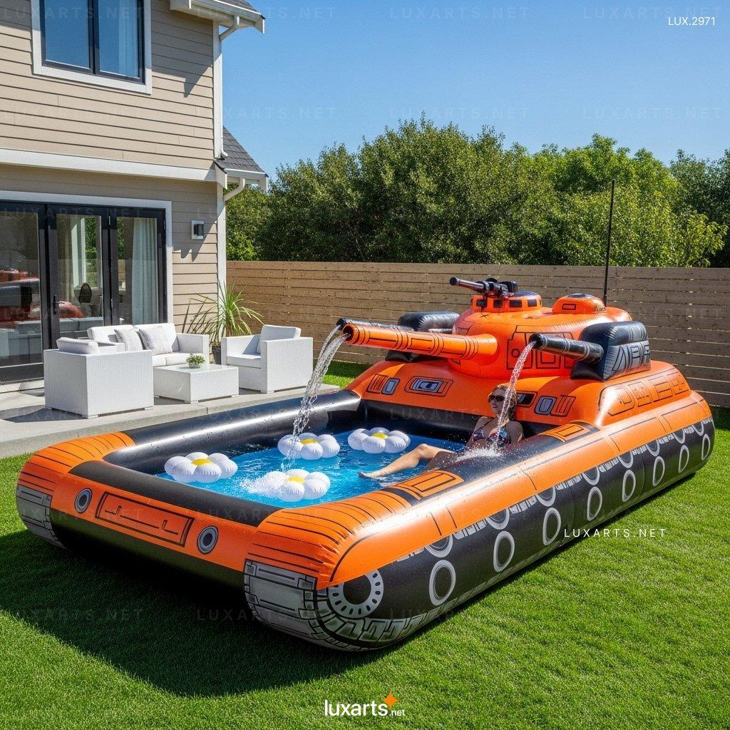 Inflatable Tank Shaped Pool – Large Military Style Swimming Pool for Summer inflatable tank pool 7