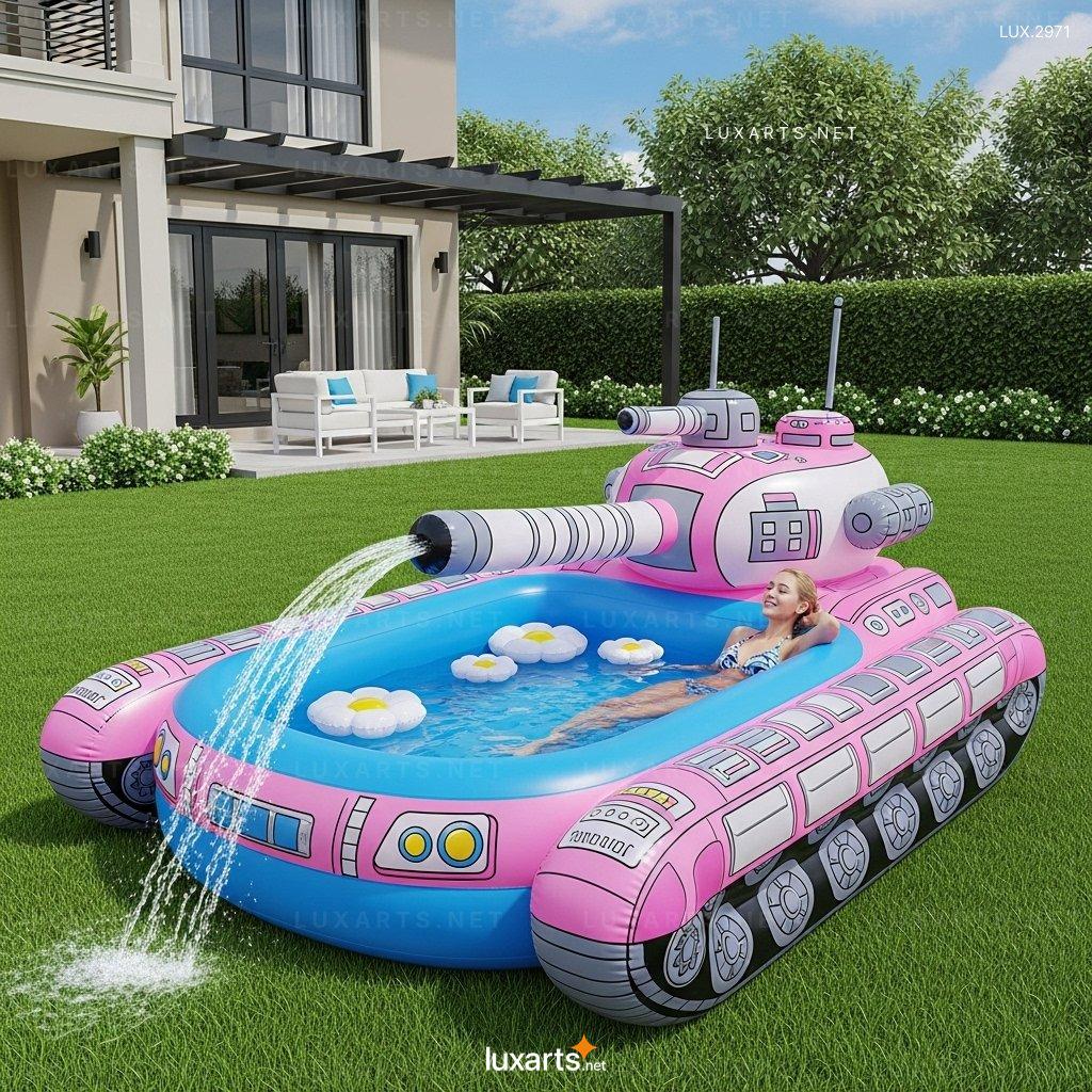 Inflatable Tank Shaped Pool – Large Military Style Swimming Pool for Summer inflatable tank pool 8