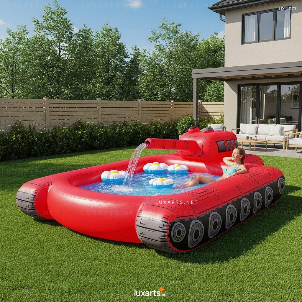 Inflatable Tank Shaped Pool – Large Military Style Swimming Pool for Summer inflatable tank pool 9