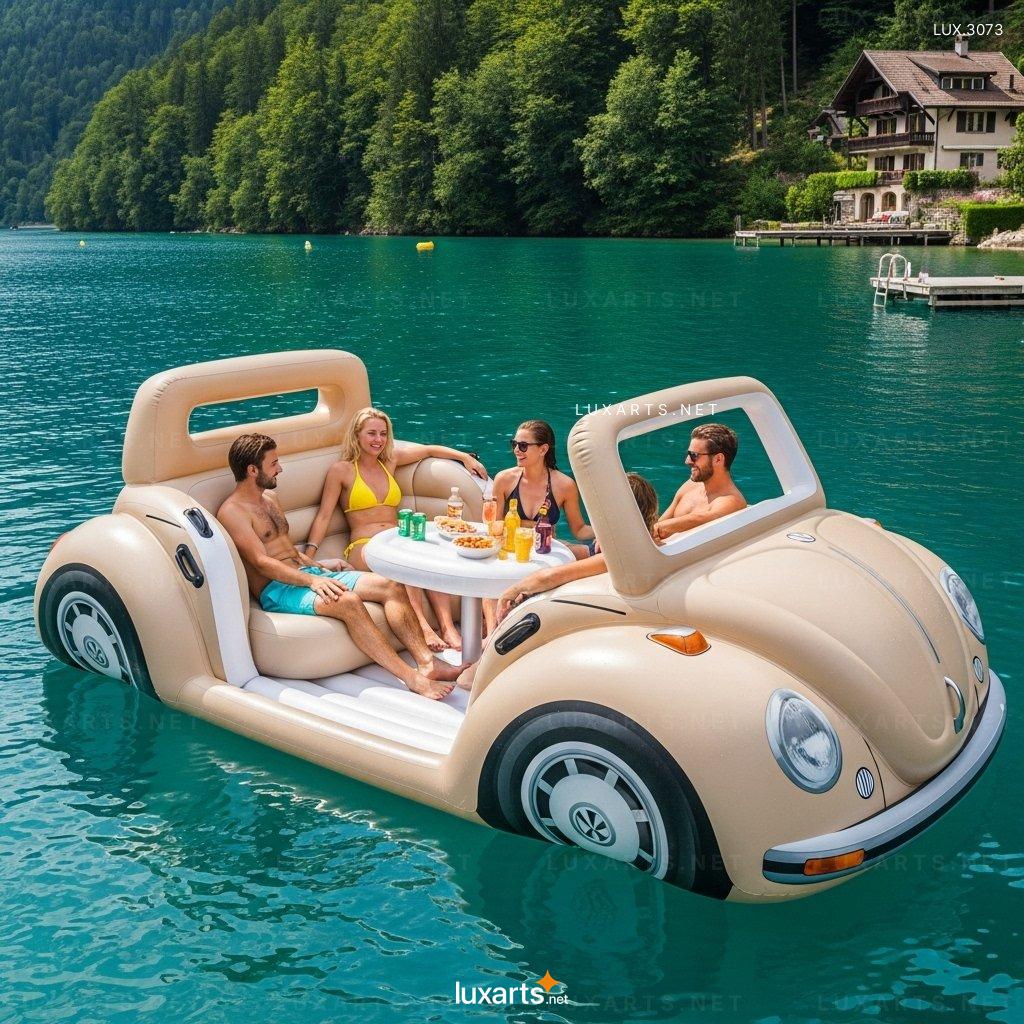 Inflatable VW Beetle Lake Float – Fun & Comfortable Pool Float for Lakes & Pools inflatable vw beetle lake float 3
