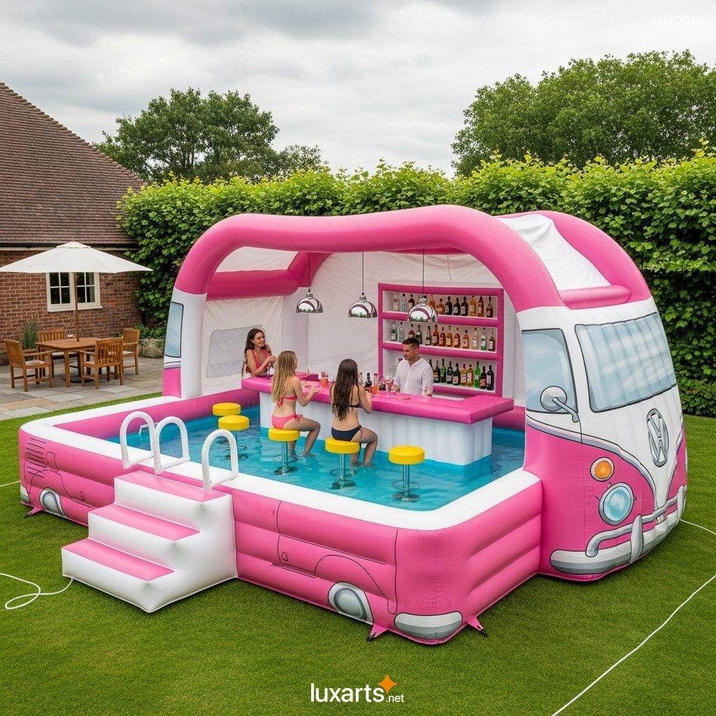 Inflatable VW Bus Pool with Built-in Bar – Fun & Unique Pool Design Perfect for Parties & Relaxing inflatable vw bus pool built in bar 2
