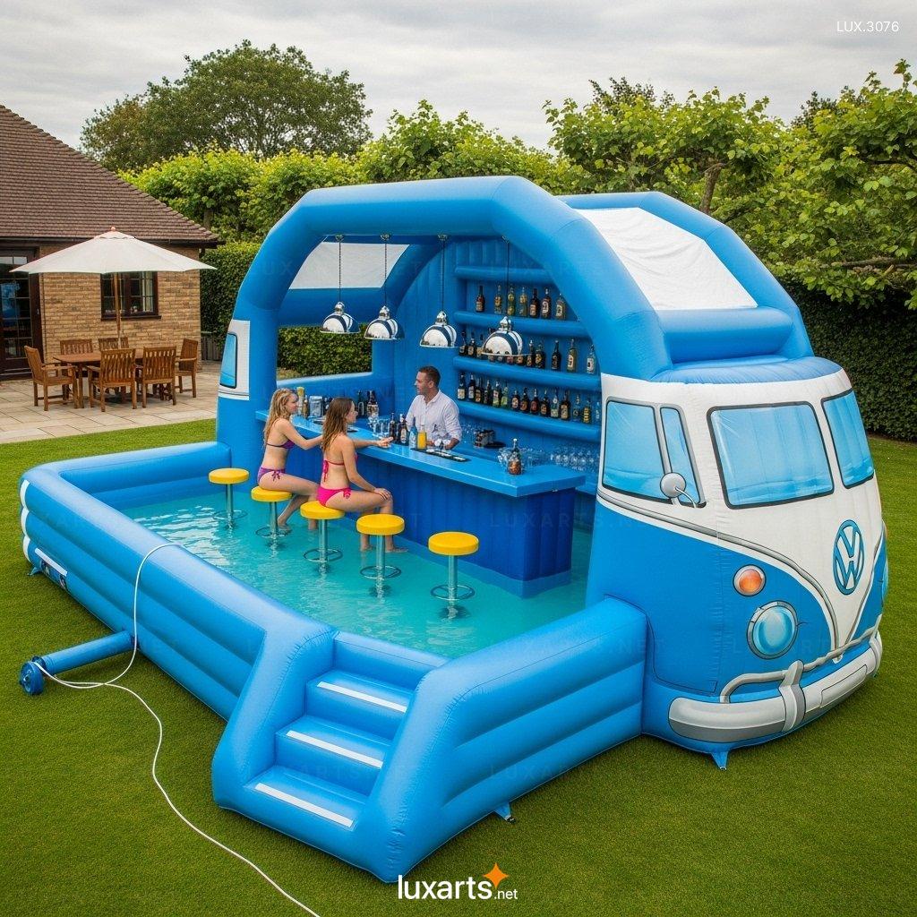Inflatable VW Bus Pool with Built-in Bar – Fun & Unique Pool Design Perfect for Parties & Relaxing inflatable vw bus pool built in bar 5