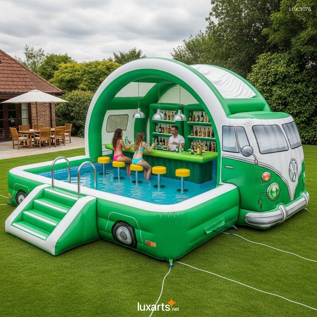 Inflatable VW Bus Pool with Built-in Bar – Fun & Unique Pool Design Perfect for Parties & Relaxing inflatable vw bus pool built in bar 6