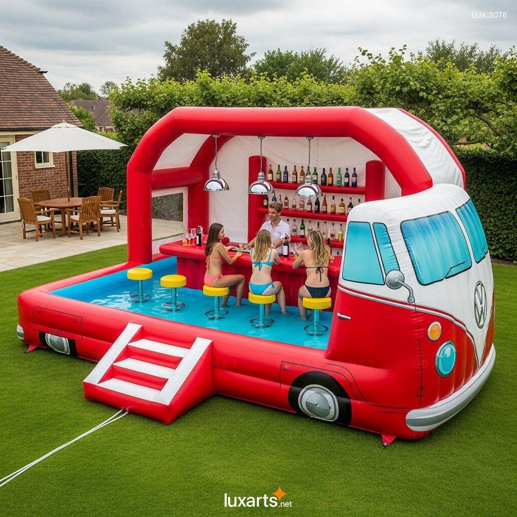 Inflatable VW Bus Pool with Built-in Bar – Fun & Unique Pool Design Perfect for Parties & Relaxing inflatable vw bus pool built in bar 7