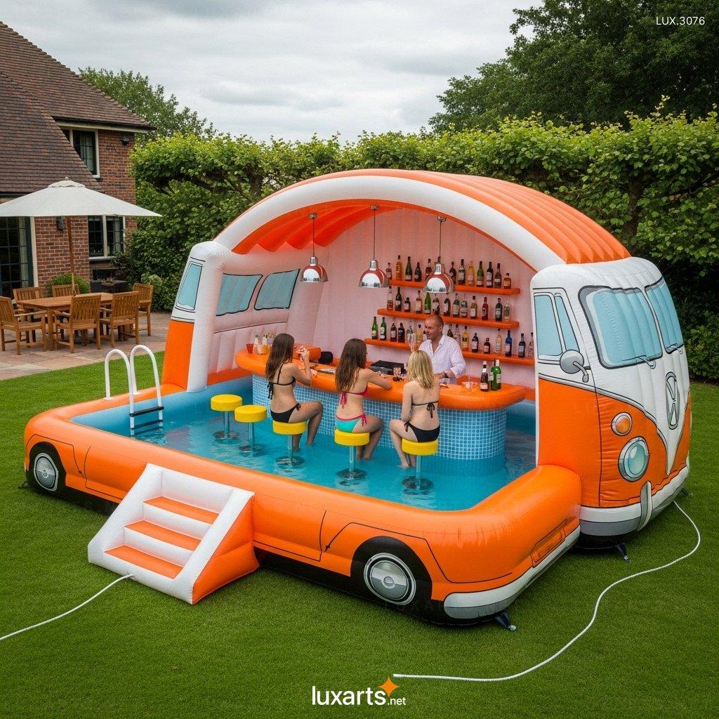 Inflatable VW Bus Pool with Built-in Bar – Fun & Unique Pool Design Perfect for Parties & Relaxing inflatable vw bus pool built in bar 8