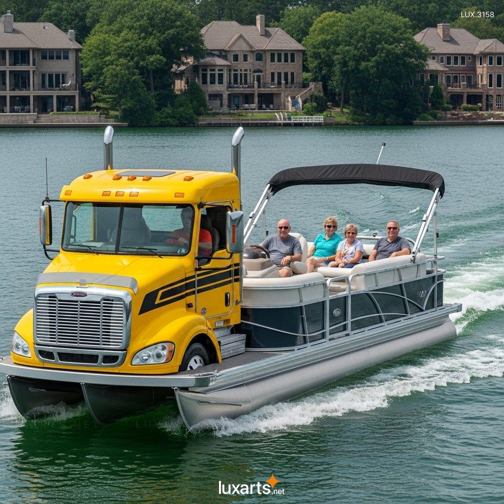 Semi-Truck Shaped Pontoon: Unique Floating Design for Modern Water Adventures semi truck pontoon 8