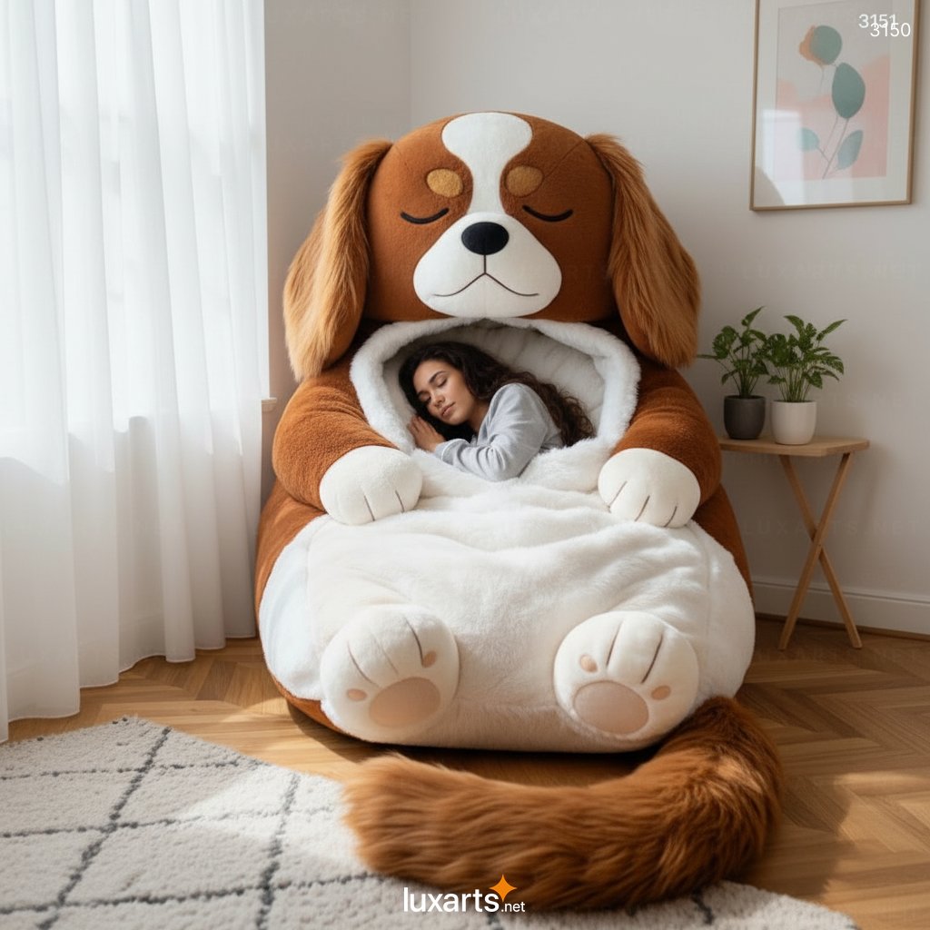 Dog Shaped Sleeping Bag – Cute & Cozy Pet-Style Sleep Solution for Kids and Adults 3150 dog sleeping bag 20260106 1
