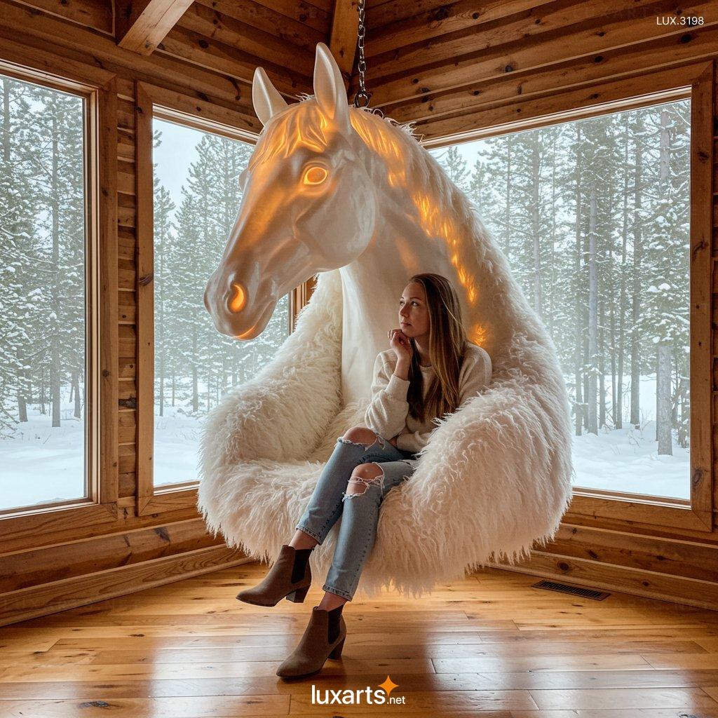 Horse Shaped Hanging Chair – Cozy Indoor & Outdoor Hanging Swing for Relaxation horse hanging chair 1