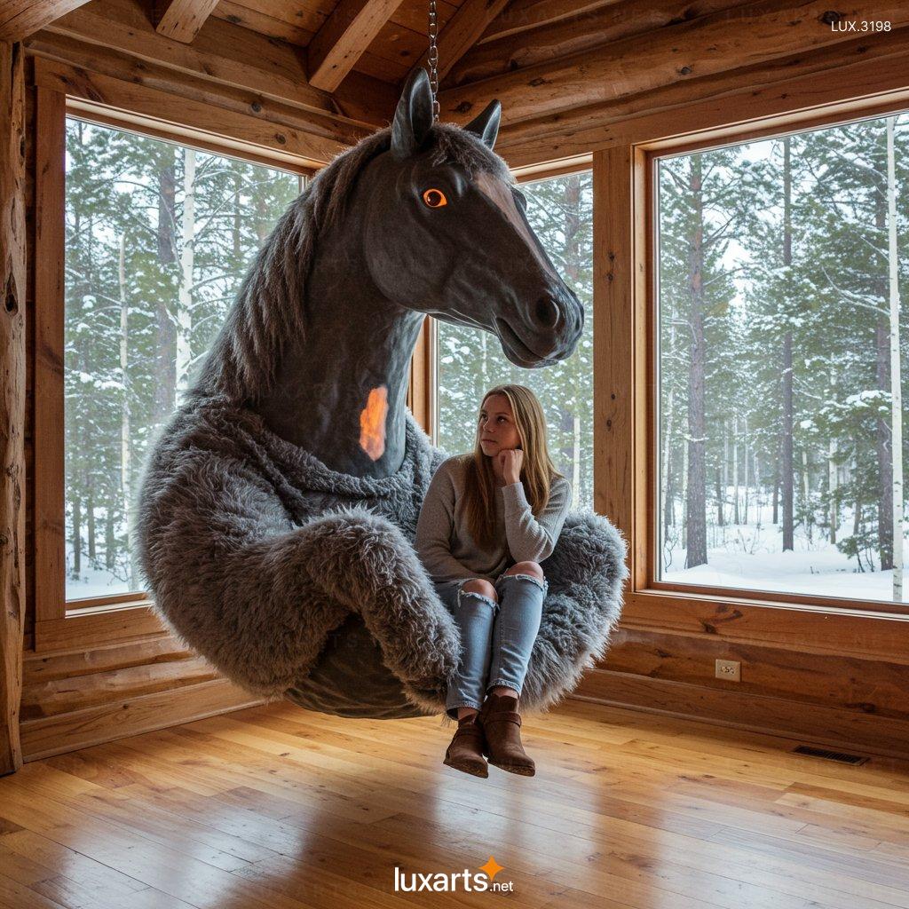 Horse Shaped Hanging Chair – Cozy Indoor & Outdoor Hanging Swing for Relaxation horse hanging chair 3