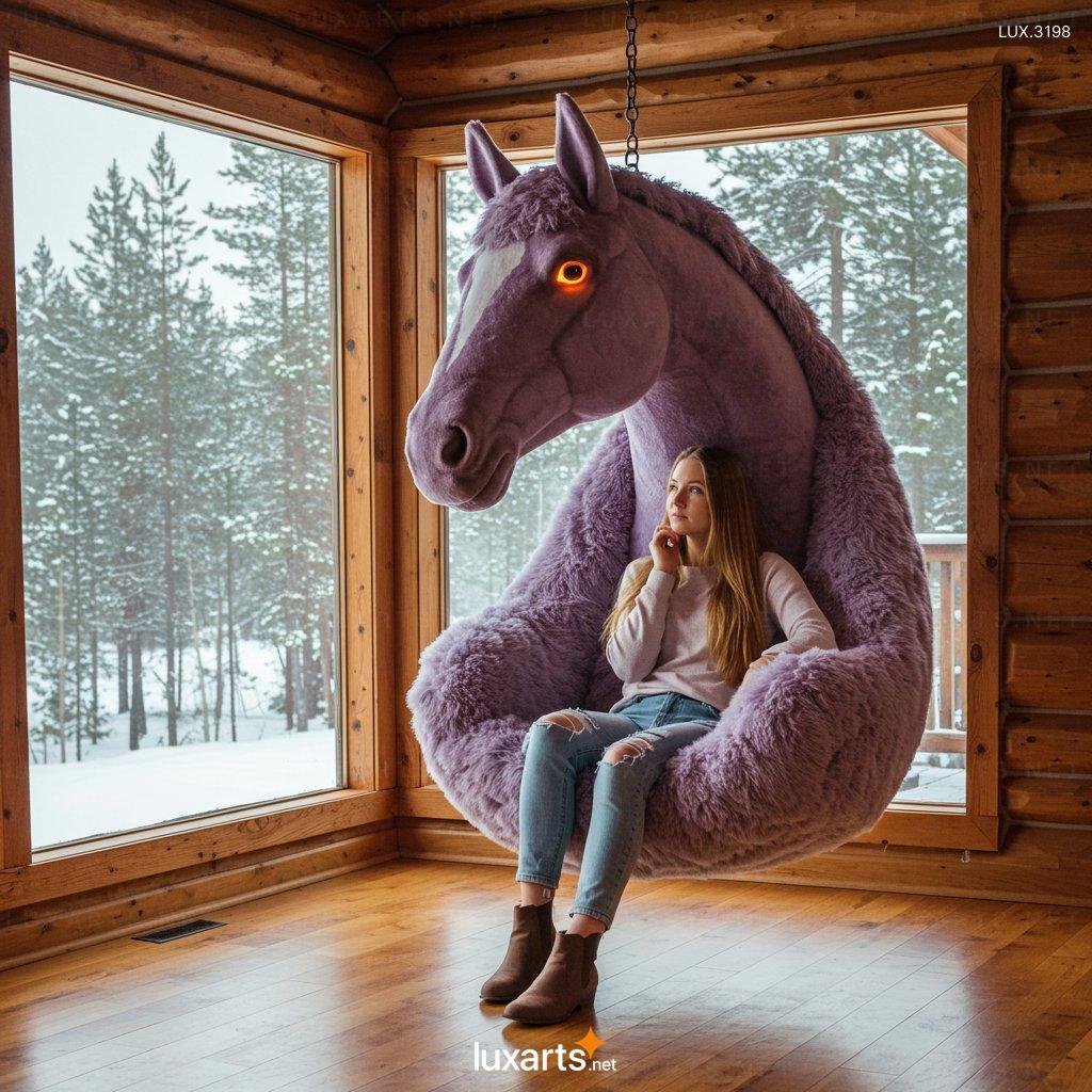 Horse Shaped Hanging Chair – Cozy Indoor & Outdoor Hanging Swing for Relaxation horse hanging chair 4