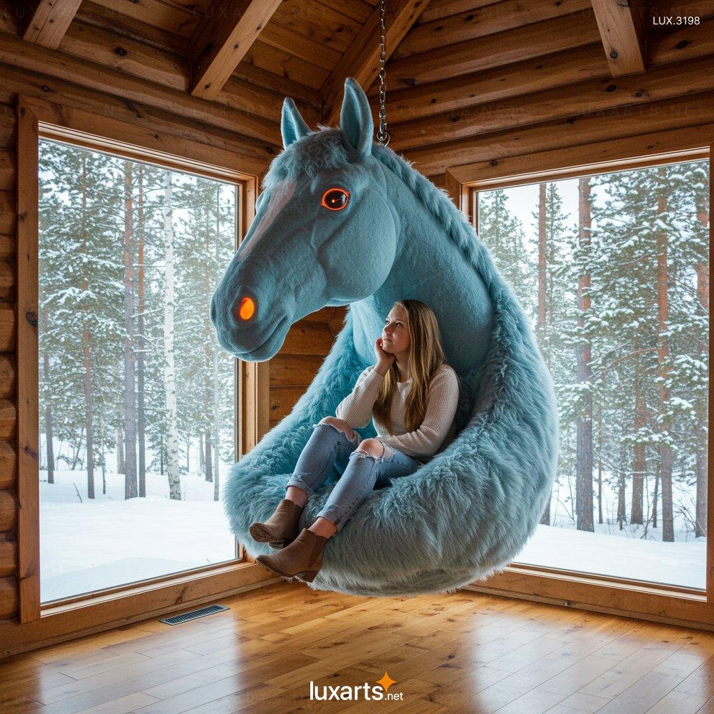 Horse Shaped Hanging Chair – Cozy Indoor & Outdoor Hanging Swing for Relaxation horse hanging chair 5