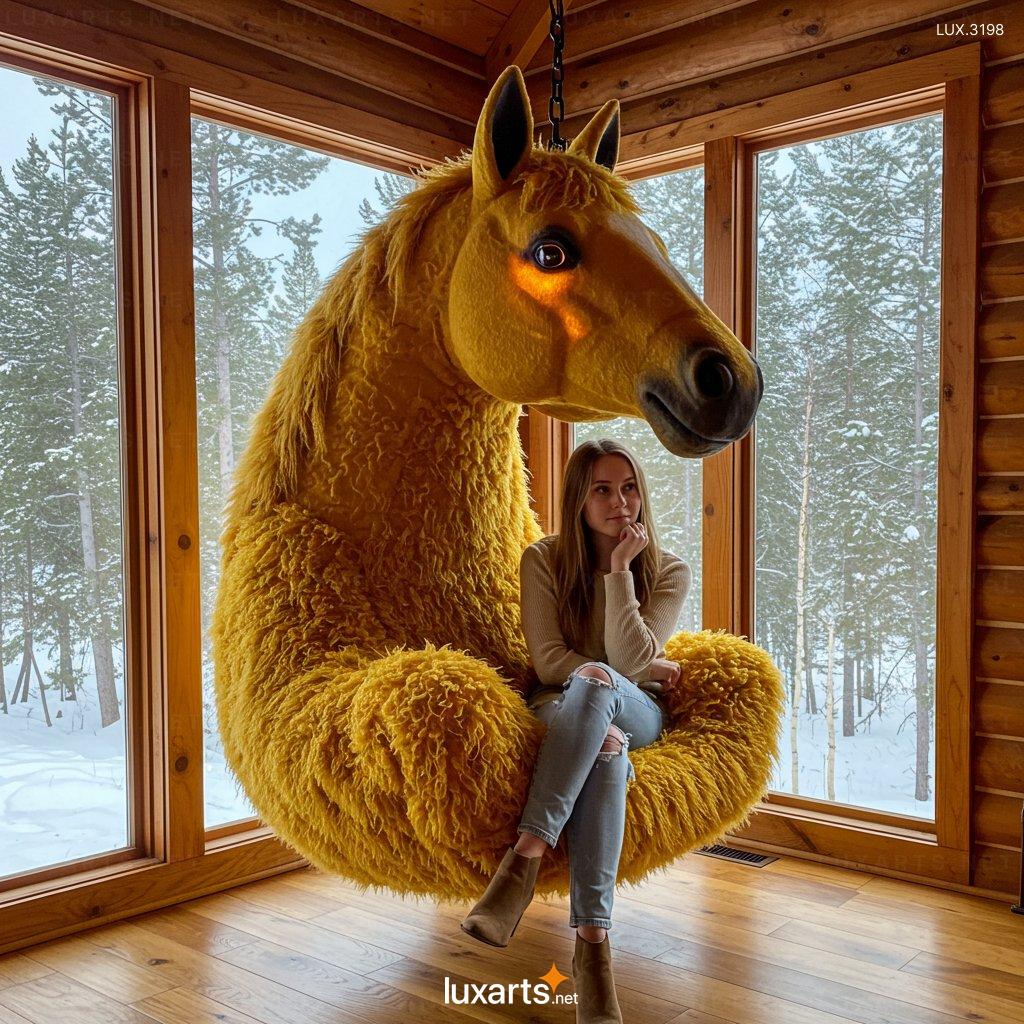 Horse Shaped Hanging Chair – Cozy Indoor & Outdoor Hanging Swing for Relaxation horse hanging chair 7