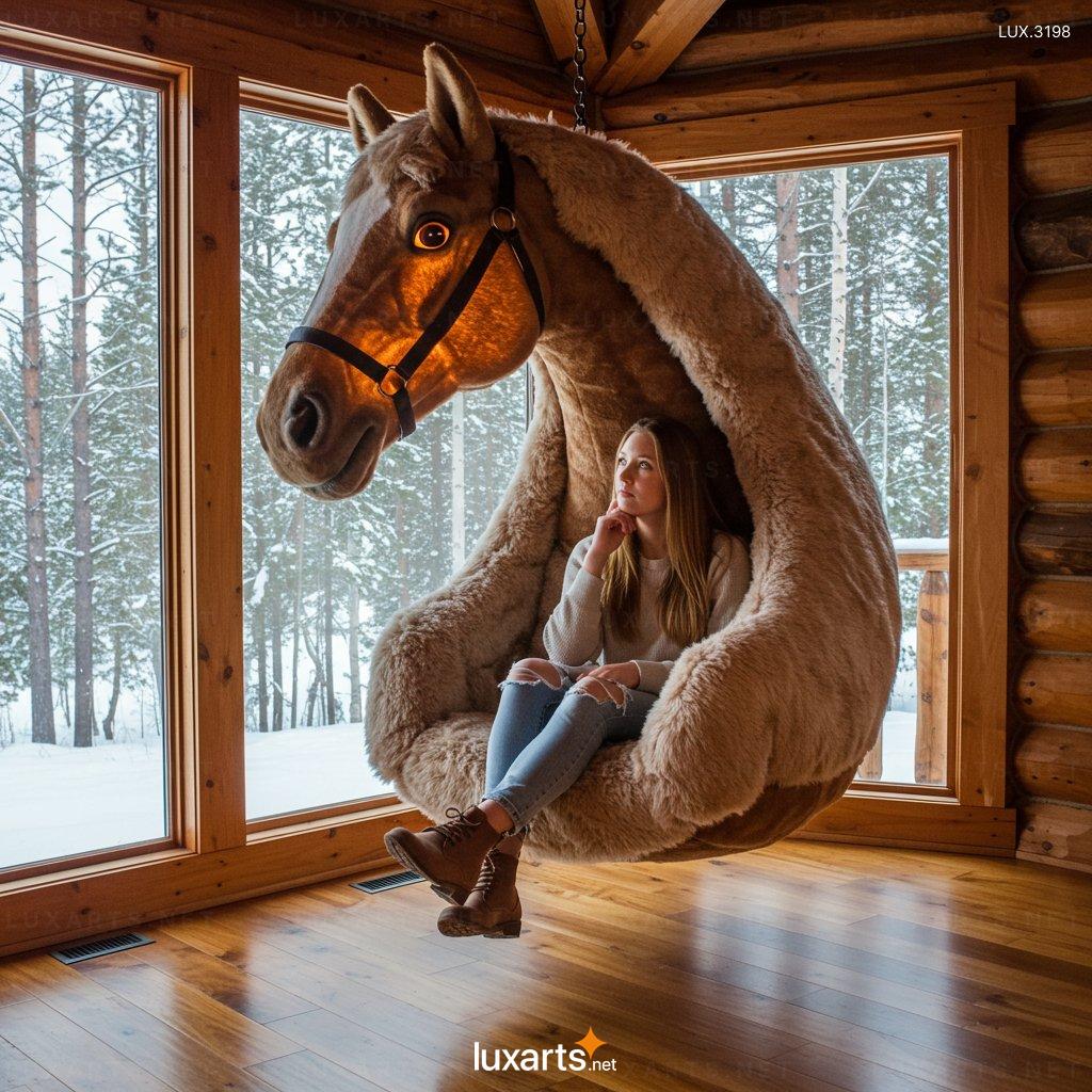 Horse Shaped Hanging Chair – Cozy Indoor & Outdoor Hanging Swing for Relaxation horse hanging chair 8