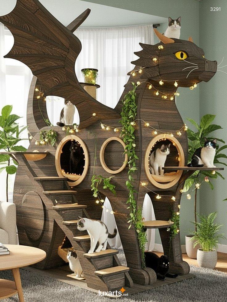 Dragon-Shaped Cat Playground – Unique & Fun Feline Climbing Structure for Playful Kittens dragon shaped cat playground 4