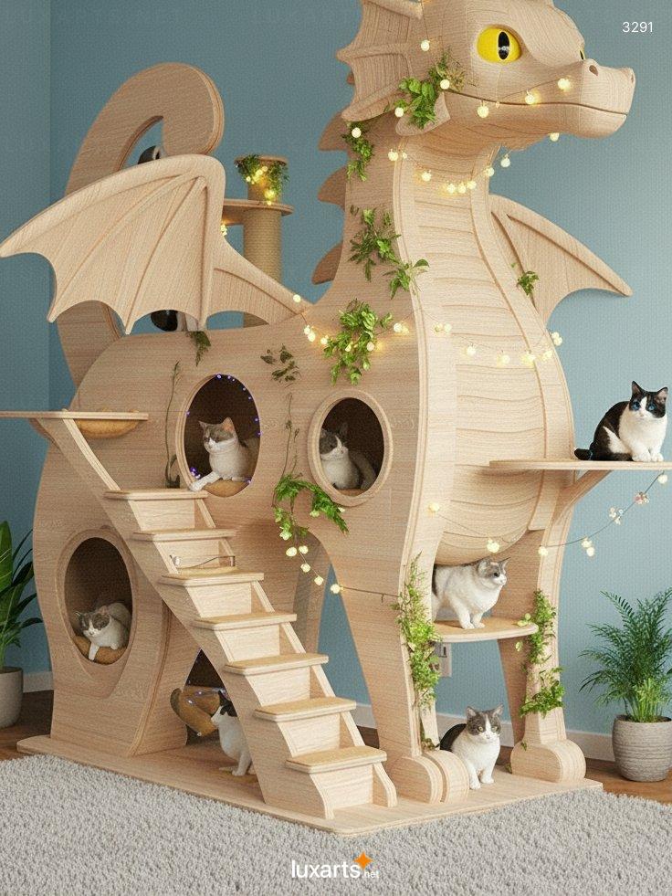 Dragon-Shaped Cat Playground – Unique & Fun Feline Climbing Structure for Playful Kittens dragon shaped cat playground 5