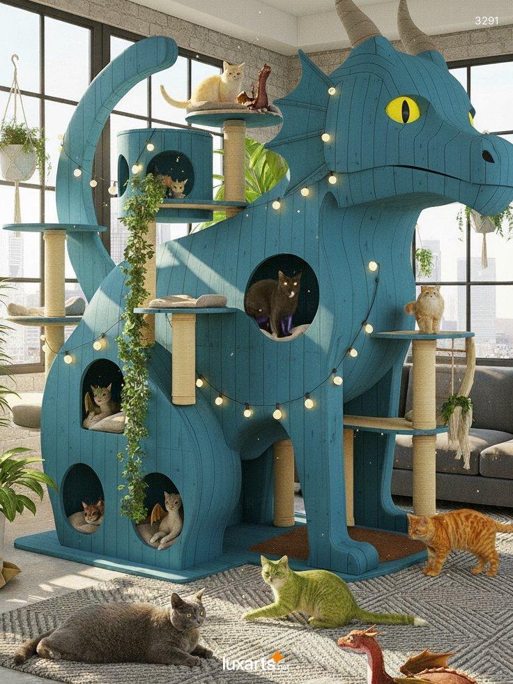 Dragon-Shaped Cat Playground – Unique & Fun Feline Climbing Structure for Playful Kittens dragon shaped cat playground 7