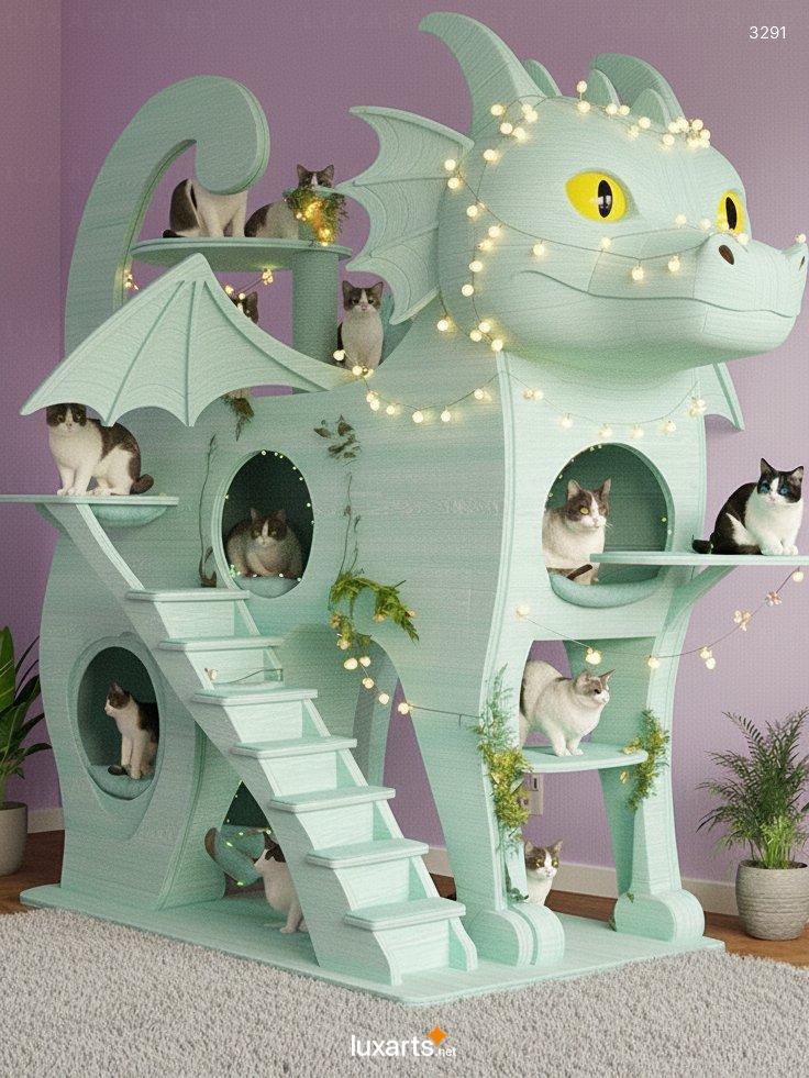 Dragon-Shaped Cat Playground – Unique & Fun Feline Climbing Structure for Playful Kittens dragon shaped cat playground 9