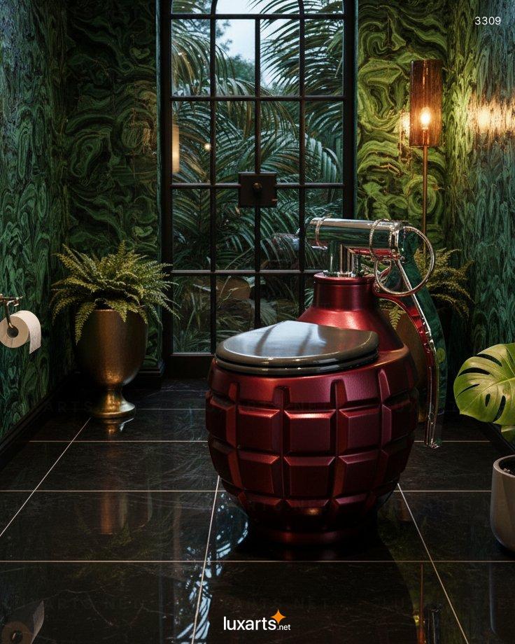Grenade-Shaped Toilets: Unique, Bold Bathroom Designs That Make a Statement grenade toilets 1