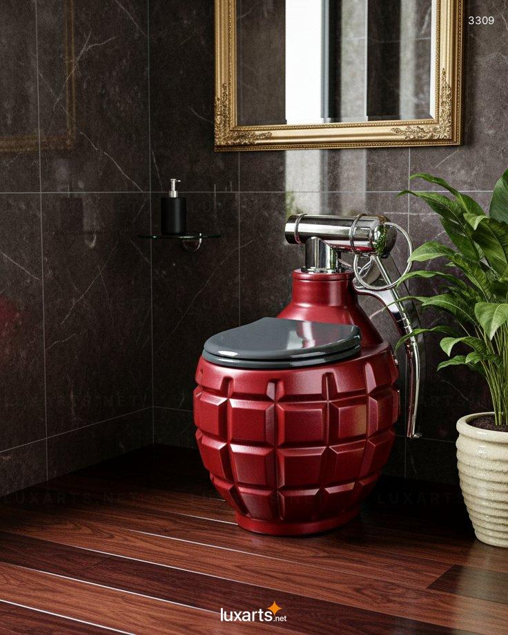 Grenade-Shaped Toilets: Unique, Bold Bathroom Designs That Make a Statement grenade toilets 2