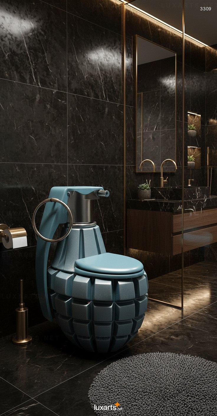 Grenade-Shaped Toilets: Unique, Bold Bathroom Designs That Make a Statement grenade toilets 4