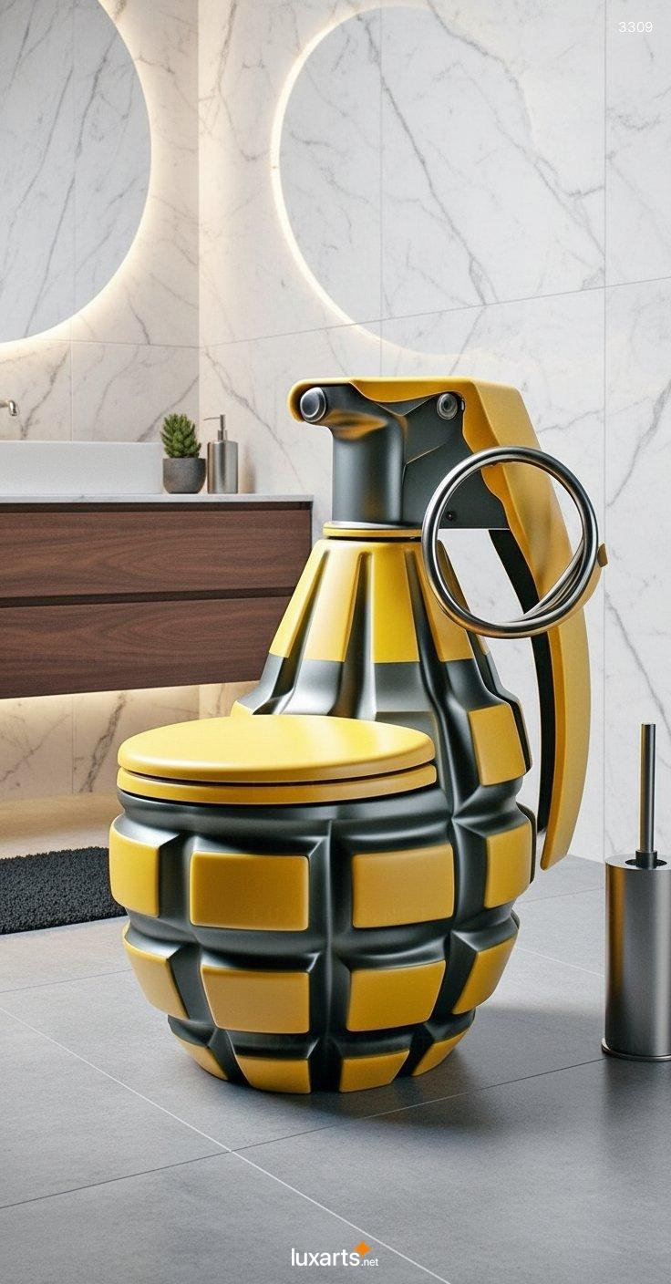 Grenade-Shaped Toilets: Unique, Bold Bathroom Designs That Make a Statement grenade toilets 5