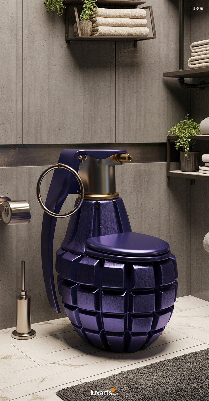 Grenade-Shaped Toilets: Unique, Bold Bathroom Designs That Make a Statement grenade toilets 7