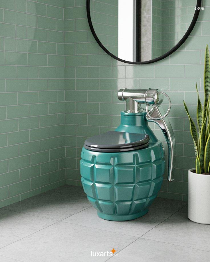 Grenade-Shaped Toilets: Unique, Bold Bathroom Designs That Make a Statement grenade toilets 8