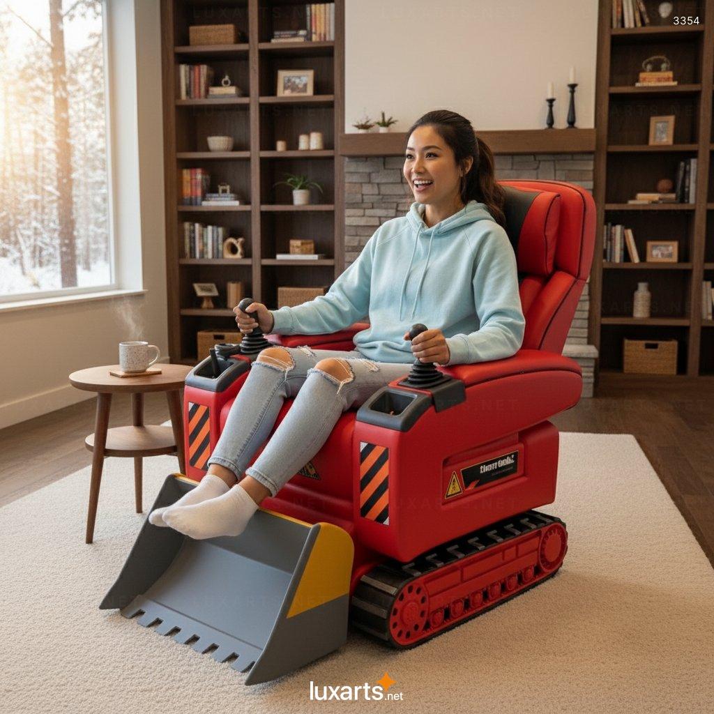 Bulldozer Shaped Recliner: Where Construction Aesthetics Meet Cozy Home Living bulldozer recliner 2