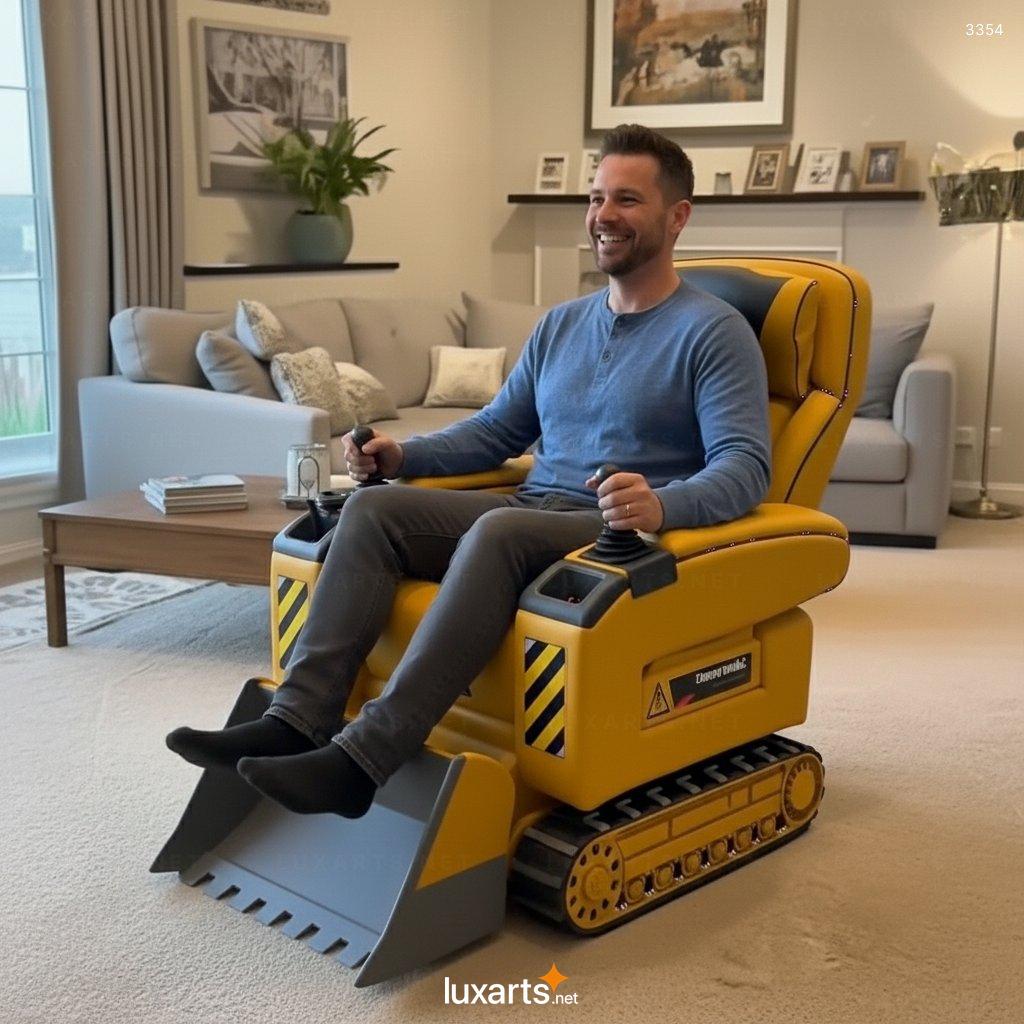 Bulldozer Shaped Recliner: Where Construction Aesthetics Meet Cozy Home Living bulldozer recliner 4