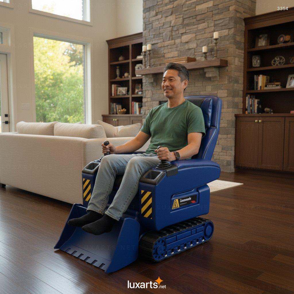 Bulldozer Shaped Recliner: Where Construction Aesthetics Meet Cozy Home Living bulldozer recliner 5