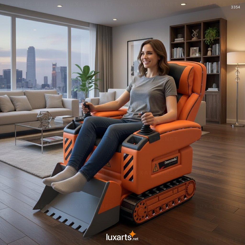 Bulldozer Shaped Recliner: Where Construction Aesthetics Meet Cozy Home Living bulldozer recliner 6