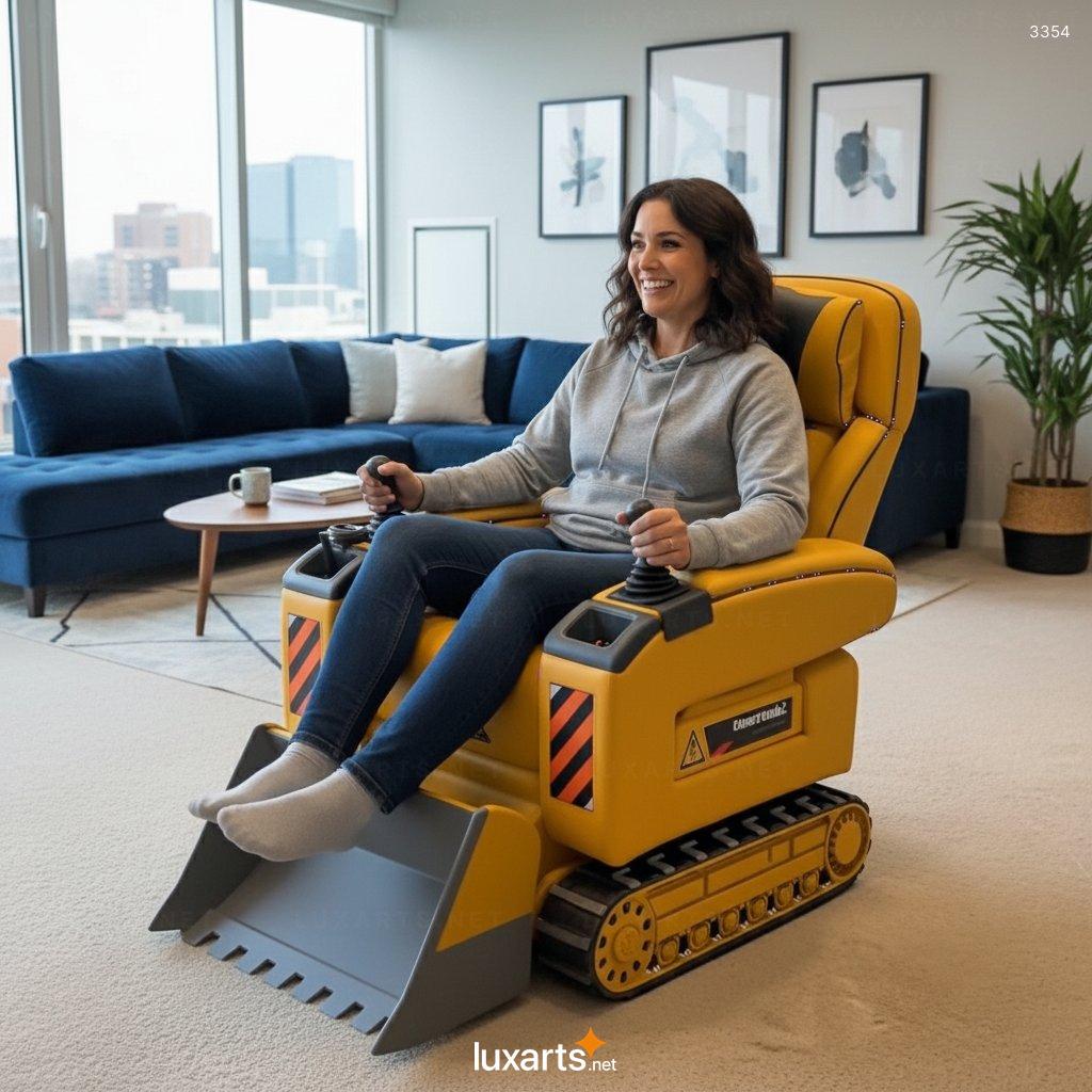Bulldozer Shaped Recliner: Where Construction Aesthetics Meet Cozy Home Living bulldozer recliner 7