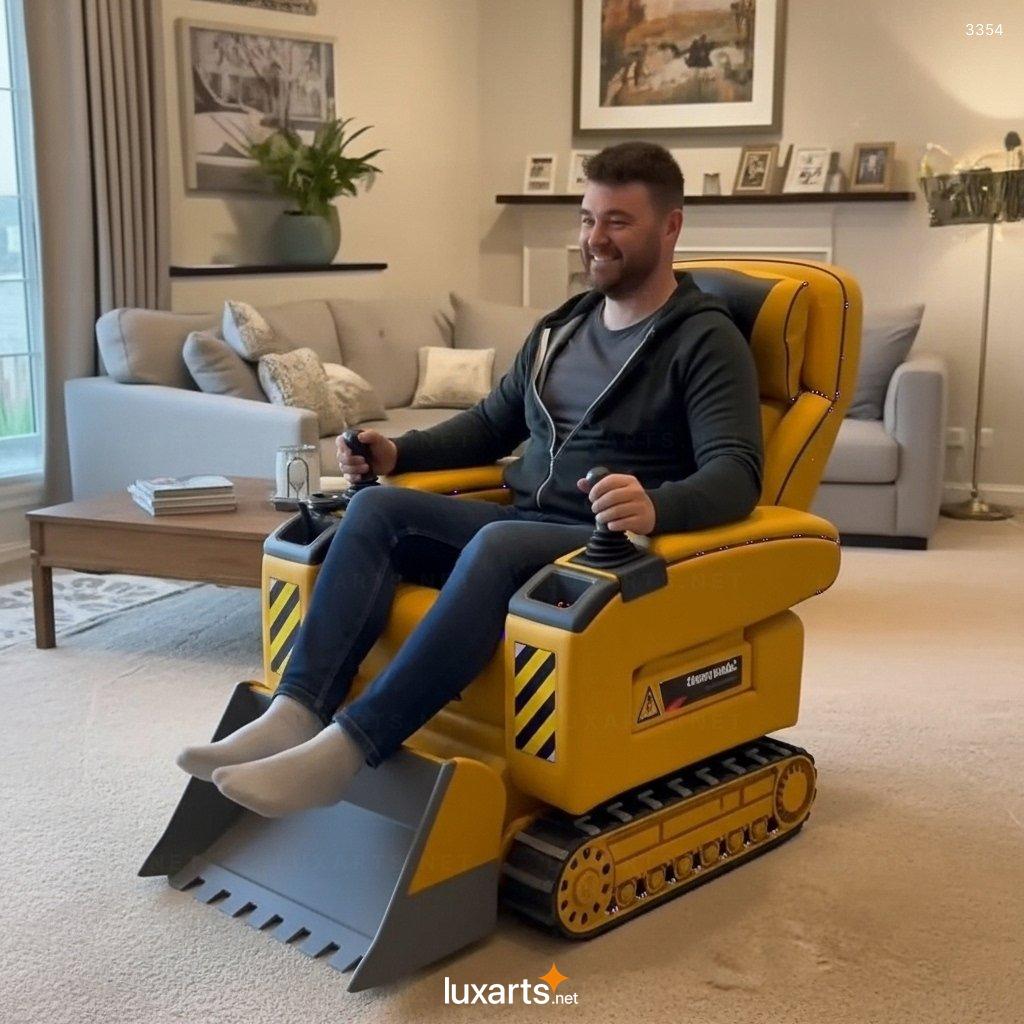 Bulldozer Shaped Recliner: Where Construction Aesthetics Meet Cozy Home Living bulldozer recliner 8