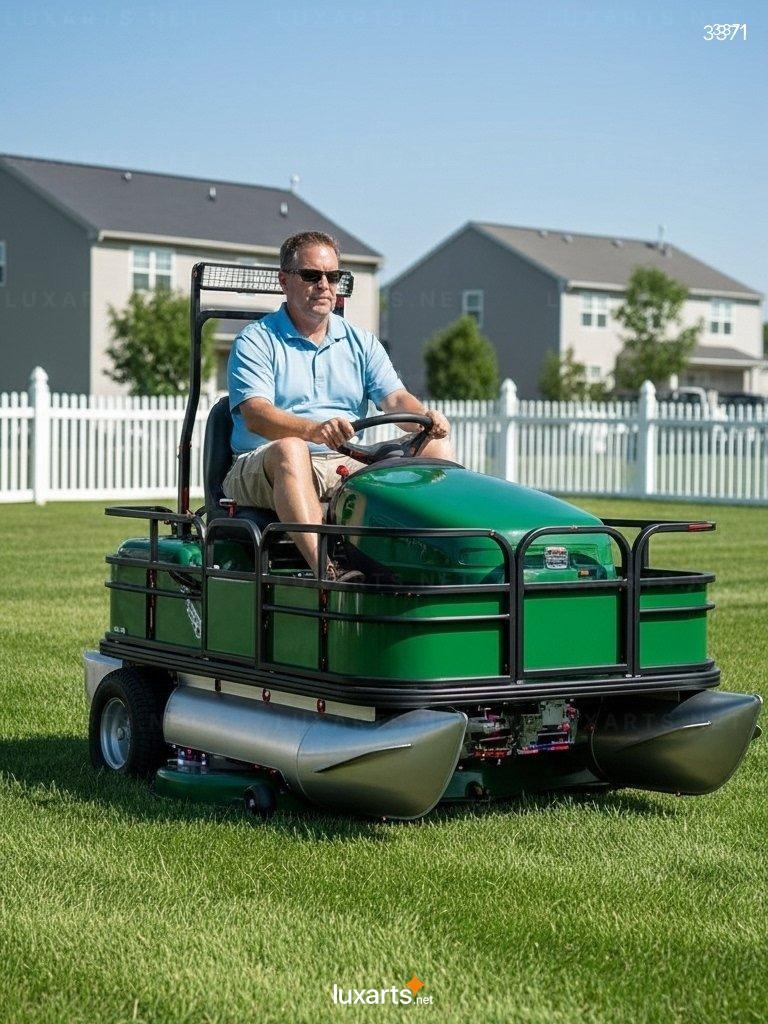 Pontoon Boat Riding Mower: The Ultimate Fusion of Lawn Care and Nautical Design pontoon boat riding mower 1