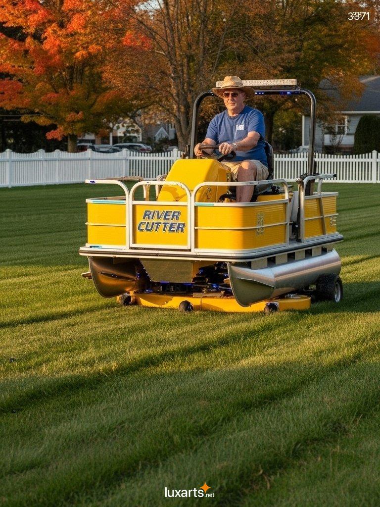 Pontoon Boat Riding Mower: The Ultimate Fusion of Lawn Care and Nautical Design pontoon boat riding mower 2
