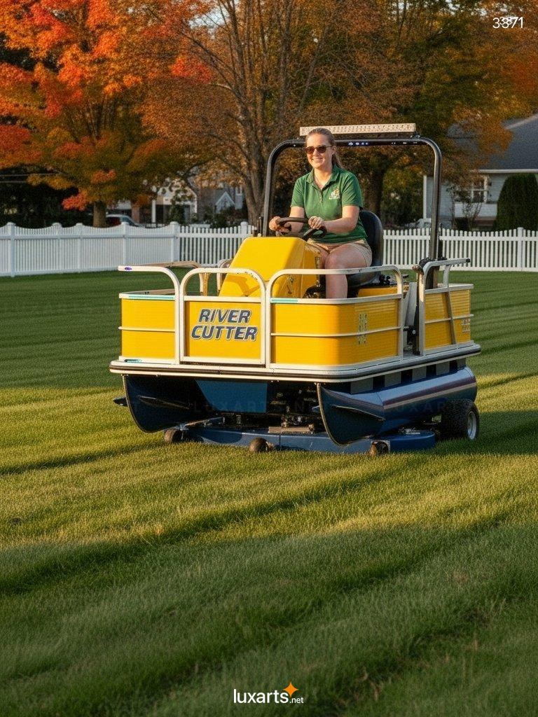 Pontoon Boat Riding Mower: The Ultimate Fusion of Lawn Care and Nautical Design pontoon boat riding mower 4
