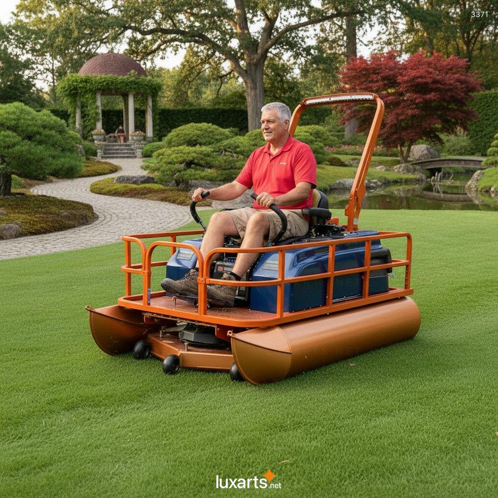 Pontoon Boat Riding Mower: The Ultimate Fusion of Lawn Care and Nautical Design pontoon boat riding mower 5