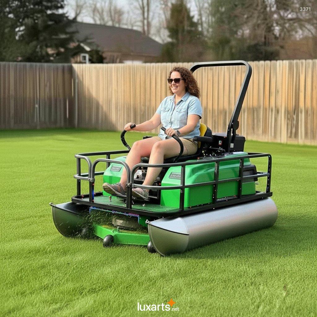 Pontoon Boat Riding Mower: The Ultimate Fusion of Lawn Care and Nautical Design pontoon boat riding mower 7