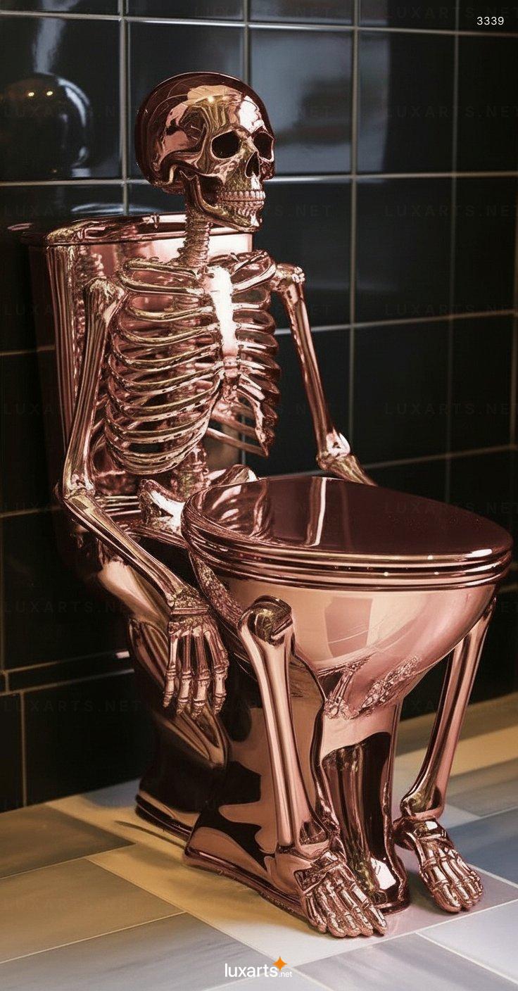 Skeleton Shaped Toilet: Unique & Spooky Bathroom Fixture for Halloween Lovers skeleton toilet 7
