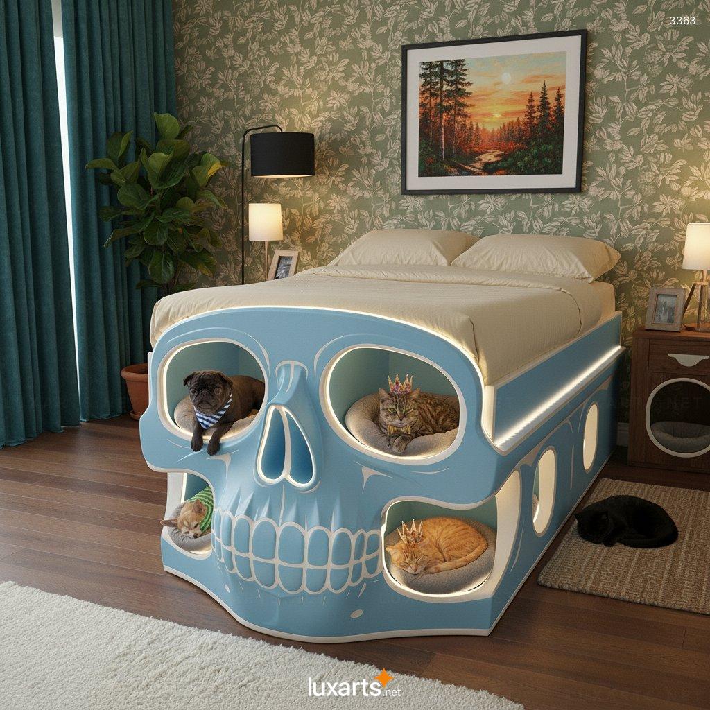 Skull Bed Featuring a Built-In Pet Den: Edgy Adult Furniture That Welcomes Your Furry Friend skull bed built in pet den 7