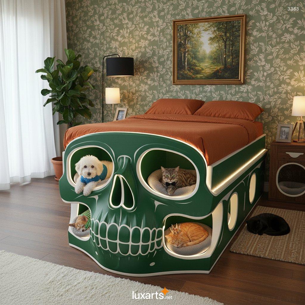 Skull Bed Featuring a Built-In Pet Den: Edgy Adult Furniture That Welcomes Your Furry Friend skull bed built in pet den 8