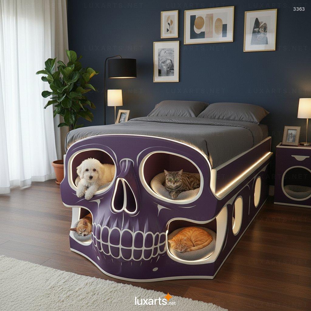 Skull Bed Featuring a Built-In Pet Den: Edgy Adult Furniture That Welcomes Your Furry Friend skull bed built in pet den 9