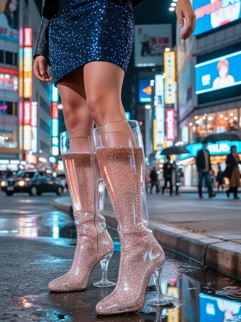 Champagne Glass Boots: Stylish, Transparent High Heels with Liquid-Filled Elegance 8 Champagne Glass Boots: Stylish, Transparent High Heels with Liquid-Filled Elegance 3397 champagne glass boots 12